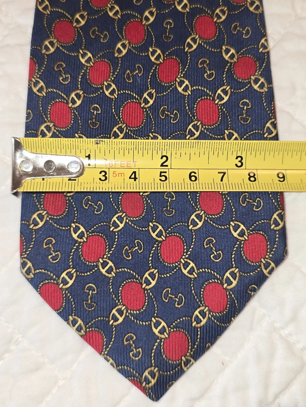 Nina Ricci Vintage 100% Silk Handmade Necktie
